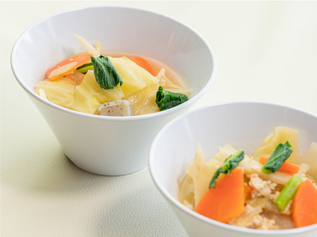 新潟越の鶏と旬菜のお味噌汁