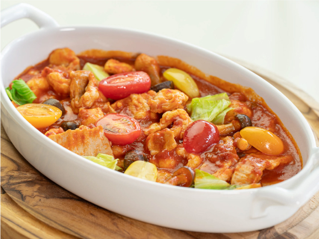 牛ホルモンのアラビアータ